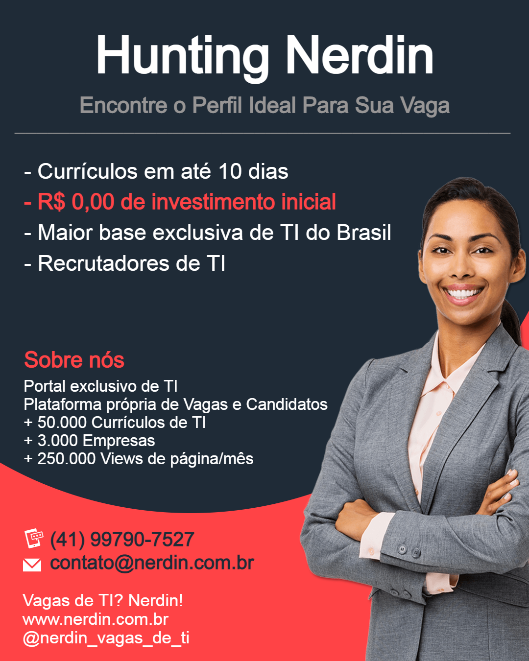Ícone apresentação hunting de TI